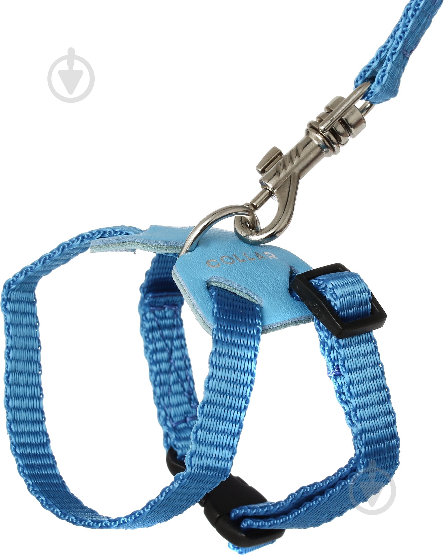 Шлея Dog Extreme из нейлона с поводком 1х115 см голубая - фото 2