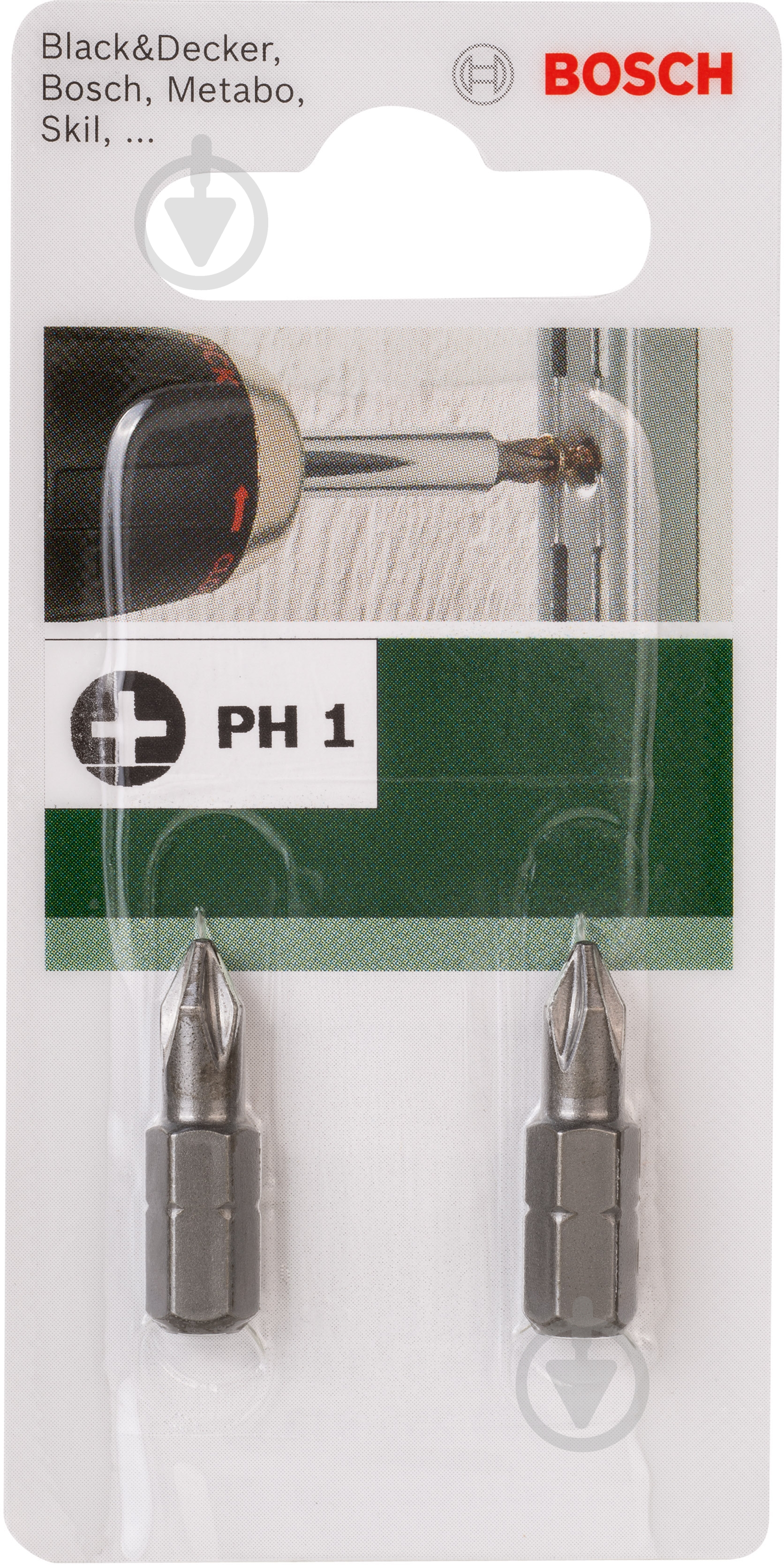 Бита Bosch PH1x25 мм 2 шт. - фото 2 Бита Bosch PH1x25 мм 2 шт. - фото 2
