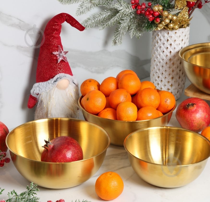 Миска Flamberg Premium d.18 см 1,2 л золотой - фото 7 Миска Flamberg Premium d.18 см 1,2 л золотой - фото 7