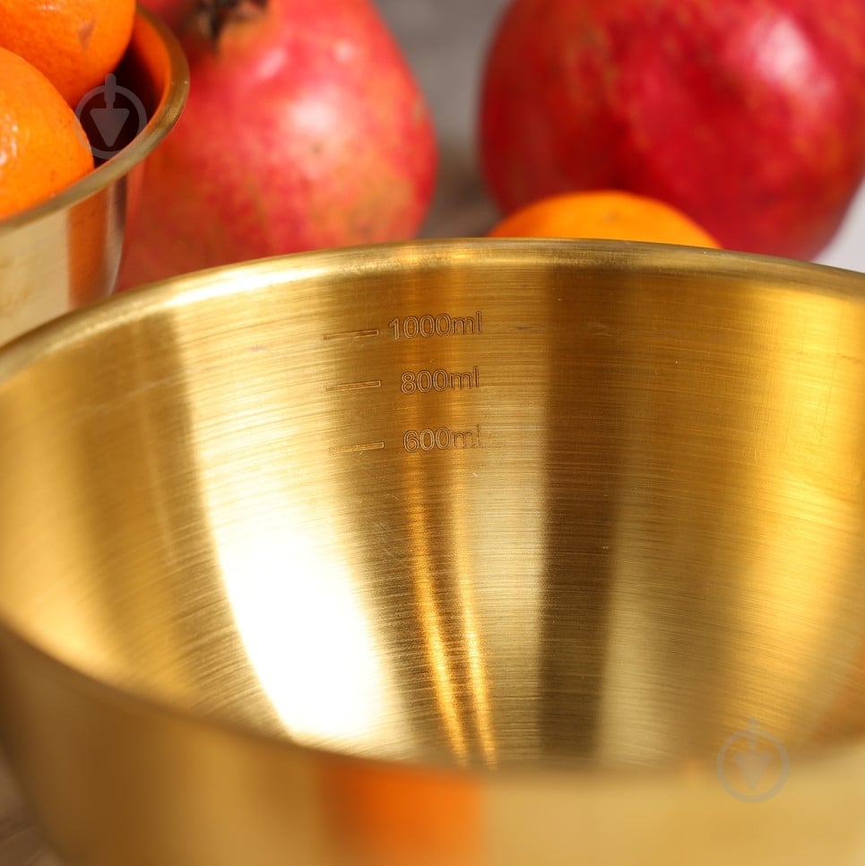 Миска Flamberg Premium d.24 см 2,5 л золотой - фото 9