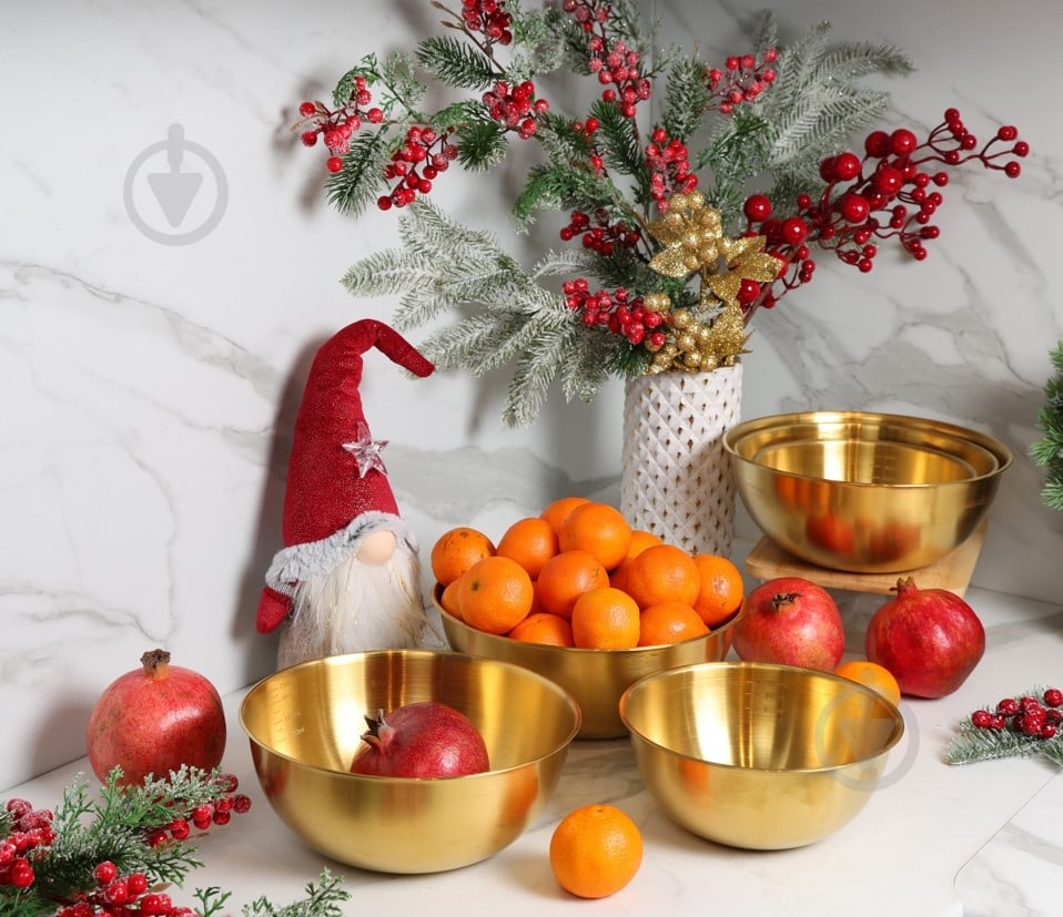 Миска Flamberg Premium d.24 см 2,5 л золотой - фото 4