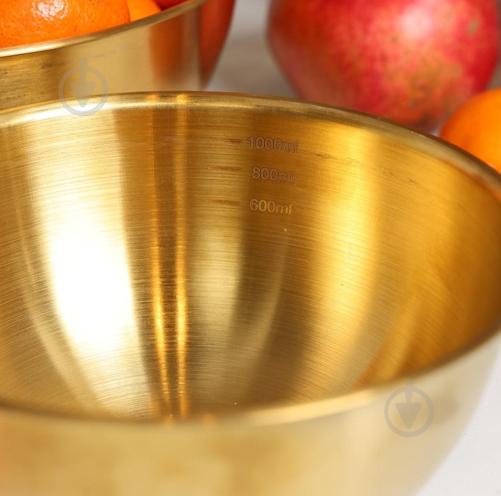 Миска Flamberg Premium d.24 см 2,5 л золотой - фото 7