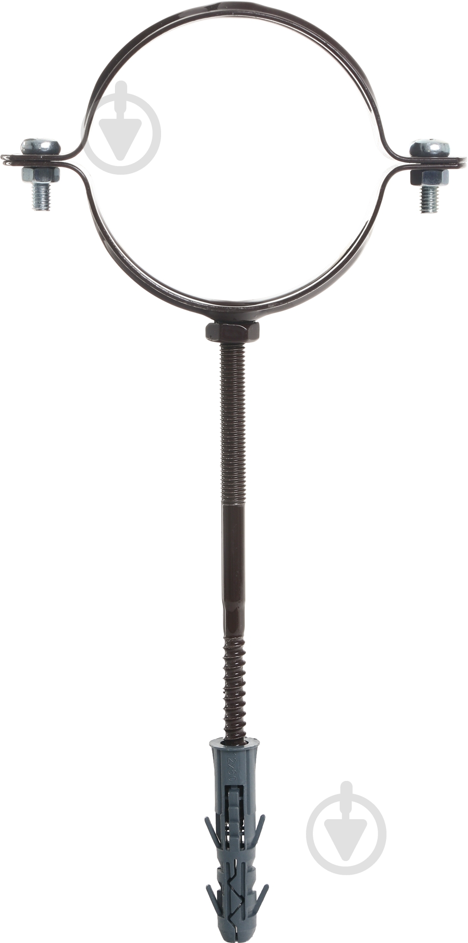 Кронштейн труби металевий Сяйво L=160 мм D=85 мм коричневий - фото 2