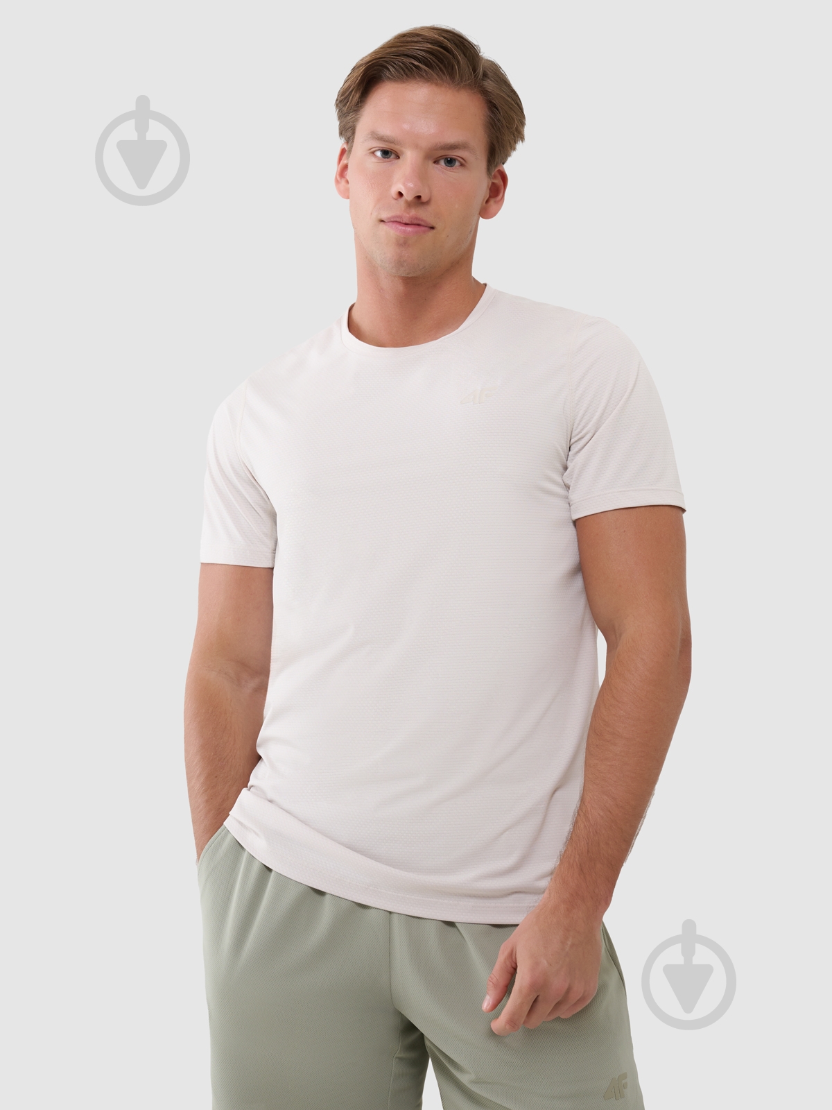 Футболка 4F TSHIRT FNK M1215 4FWSS25TFTSM1215-12S р.S бежевий - фото 1