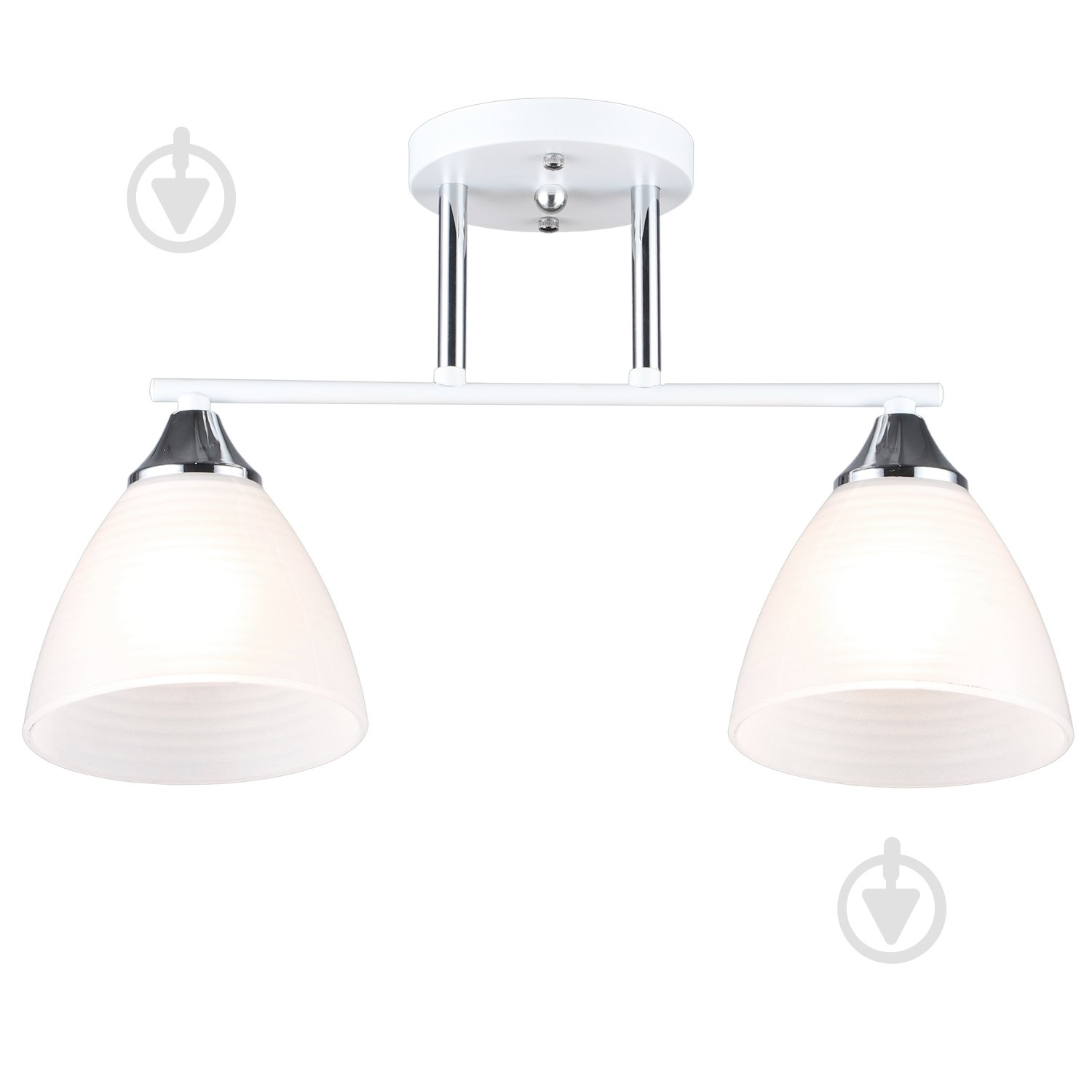 Люстра стельова Victoria Lighting 2x60 Вт E27 білий Ridge/PL2 white - фото 1