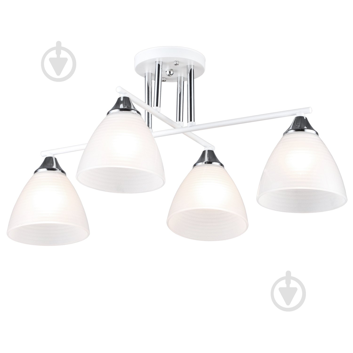 Люстра стельова Victoria Lighting 4x60 Вт E27 білий Ridge/PL4 white - фото 1 Люстра стельова Victoria Lighting 4x60 Вт E27 білий Ridge/PL4 white - фото 1