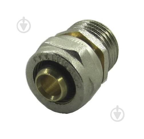 Муфта з різьбою зовнішня Water House 16мм/1/2" зовн. нікель МП - фото 1