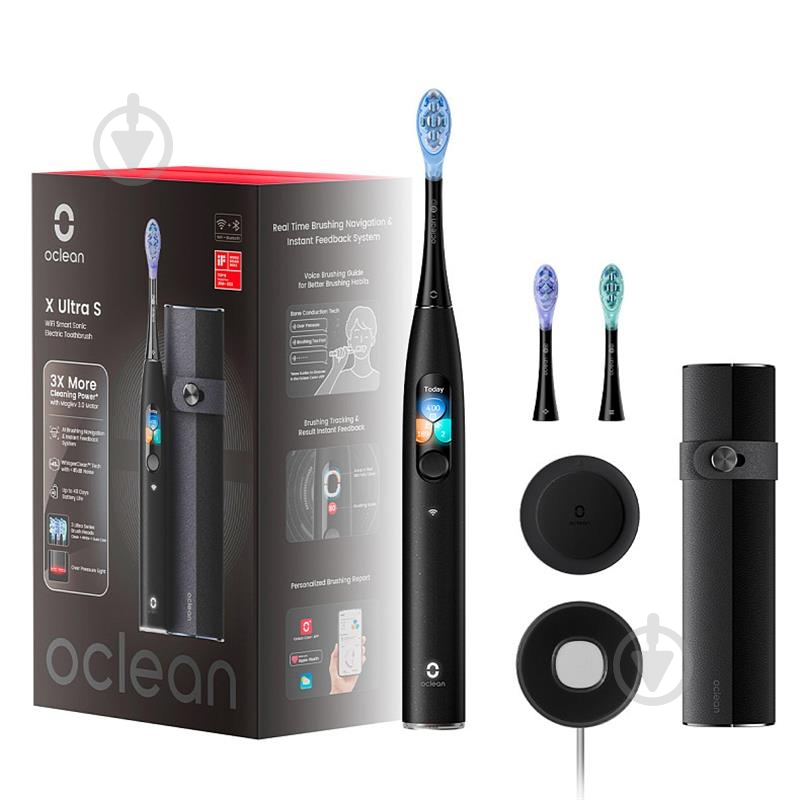 Электрическая зубная щетка Oclean X Ultra Set Black - фото 1