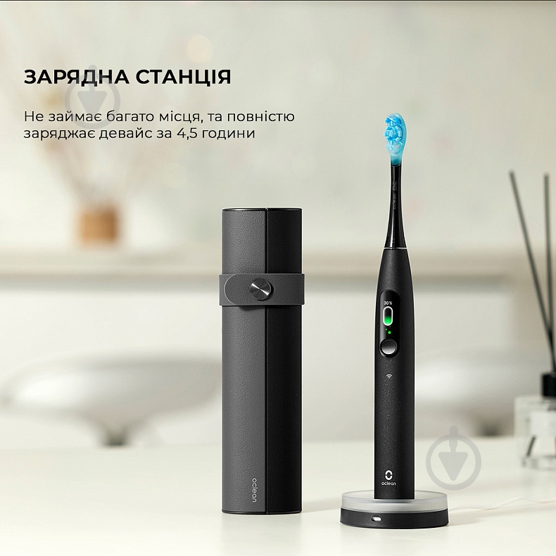 Электрическая зубная щетка Oclean X Ultra Set Black - фото 12