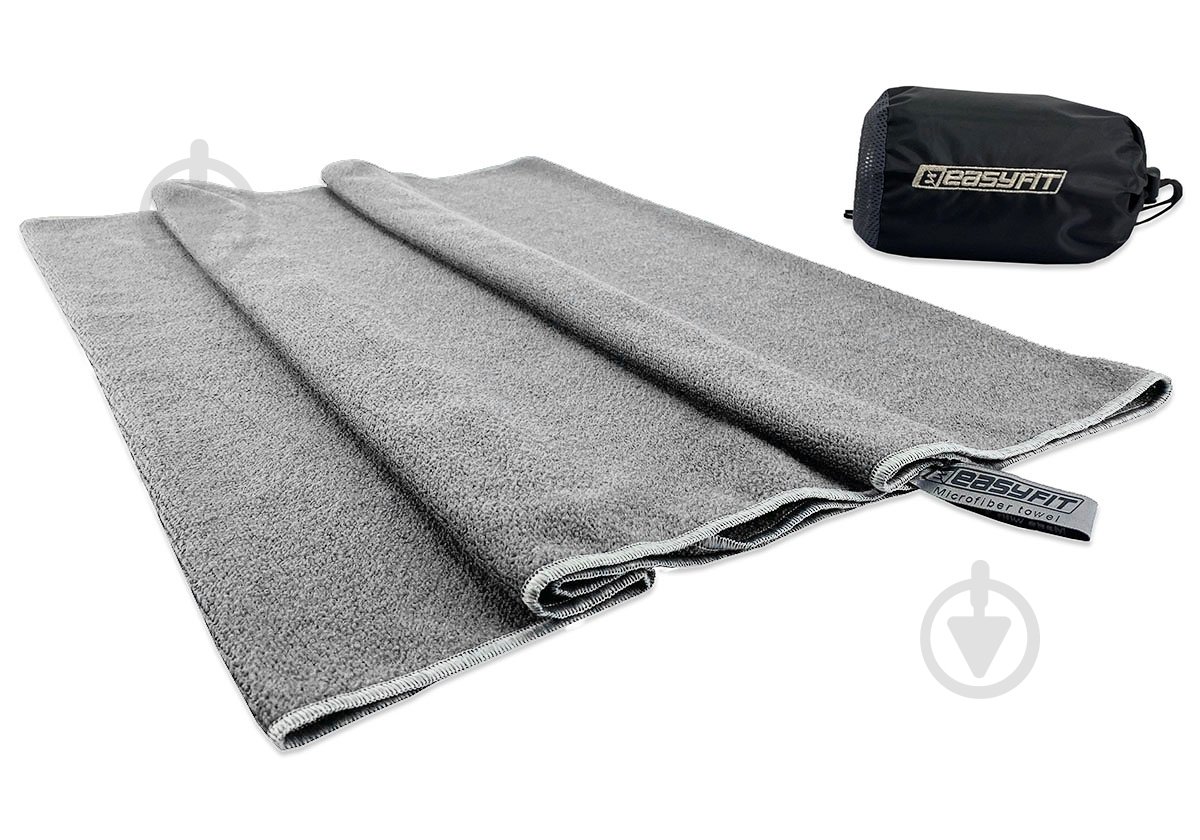 Полотенце из микрофибры 140х60 см SilverWing в сумочке 60x140 см серый EasyFit - фото 3 Полотенце из микрофибры 140х60 см SilverWing в сумочке 60x140 см серый EasyFit - фото 3