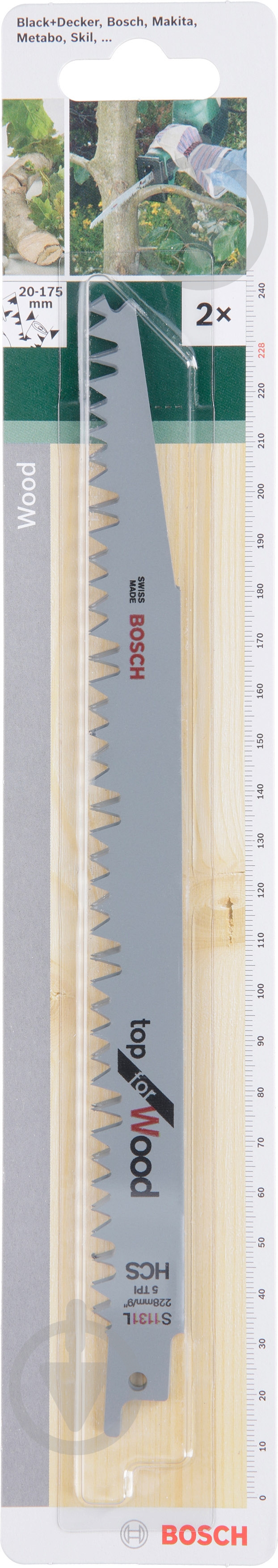 Пилочка для сабельной пилы Bosch S1131-L 2 шт. - фото 2