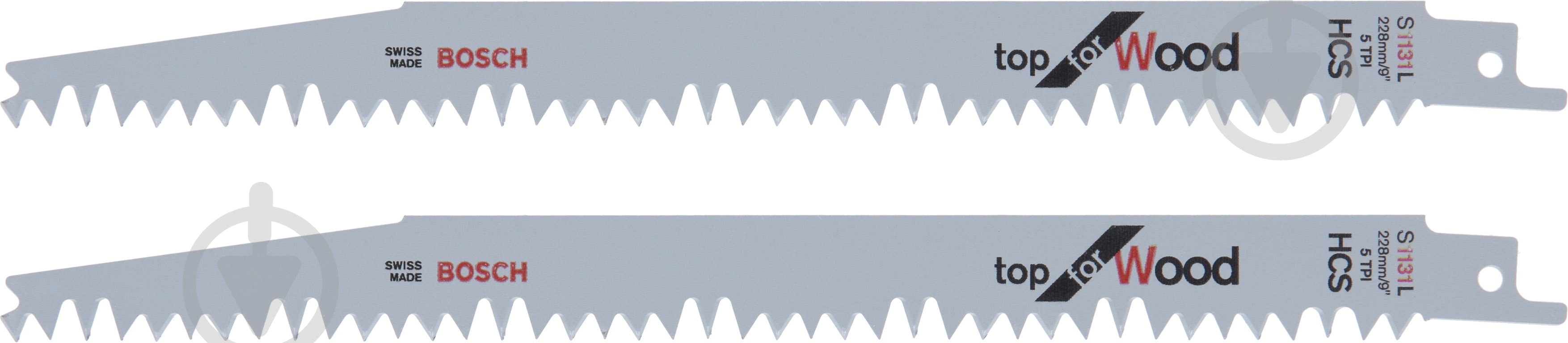 Пилочка для сабельной пилы Bosch S1131-L 2 шт. - фото 1