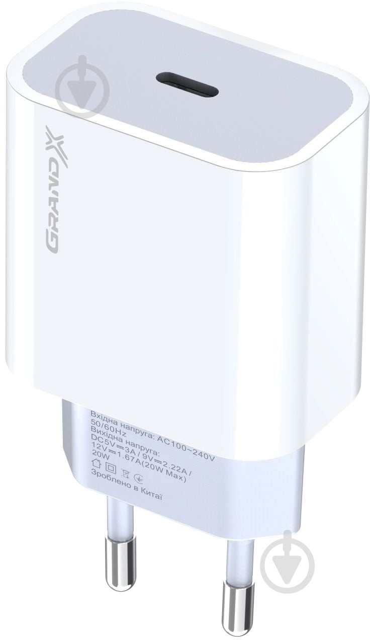 Зарядное устройство Grand-X CH-770 20W PD 3.0 USB-C для Apple iPhone и Android QC4.0,FCP,AFC - фото 1 Зарядное устройство Grand-X CH-770 20W PD 3.0 USB-C для Apple iPhone и Android QC4.0,FCP,AFC - фото 1