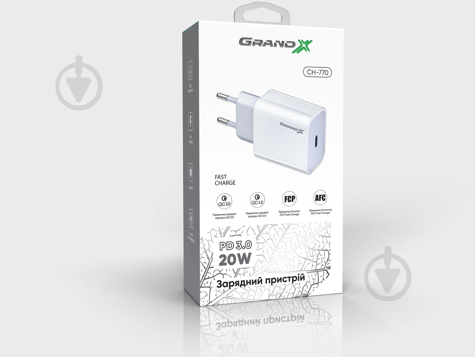 Зарядное устройство Grand-X CH-770 20W PD 3.0 USB-C для Apple iPhone и Android QC4.0,FCP,AFC - фото 5 Зарядное устройство Grand-X CH-770 20W PD 3.0 USB-C для Apple iPhone и Android QC4.0,FCP,AFC - фото 5