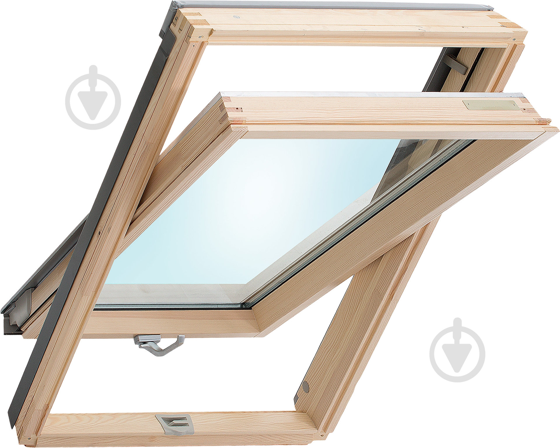 Вікно мансардне з коміром, шторкою та XIT-L2 Optilight ProfiDecor 78x118 - фото 2