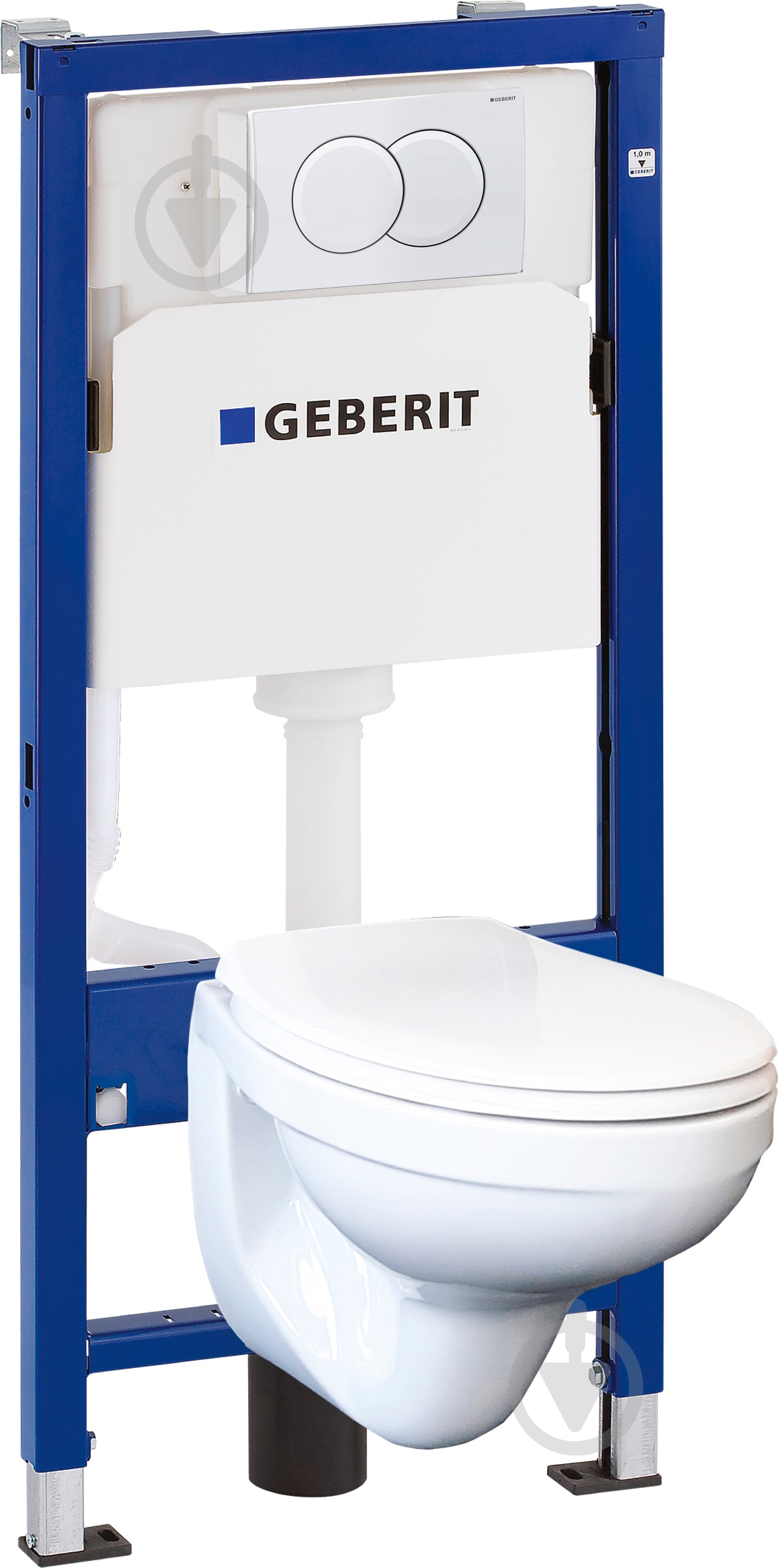 Комплект інсталяції Geberit Duofix PRO 20 (118.315.11.1) з підвісним унітазом Idol та білою клавішею - фото 1