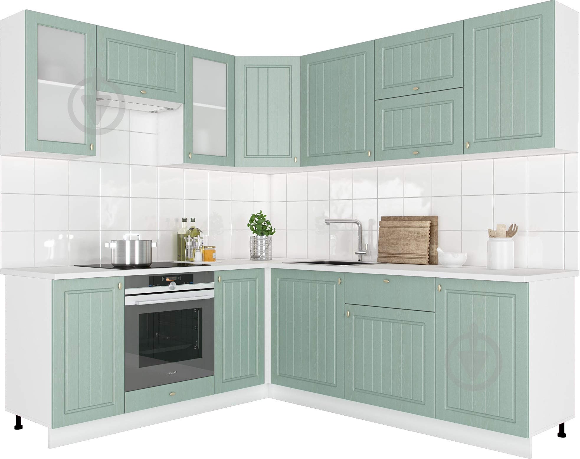 Кухня модульна Прованс МДФ 2,3 м x 2 м - фото 1