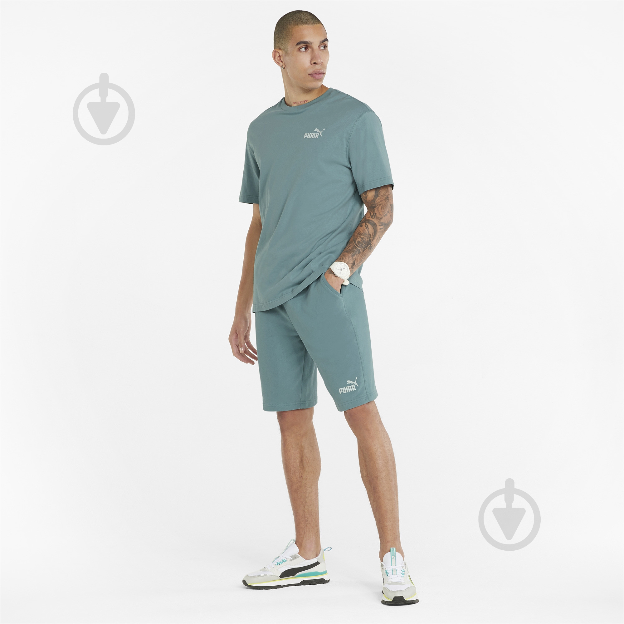 Шорты Puma ESS+ Relaxed Shorts 84741650 р. M зеленый - фото 3