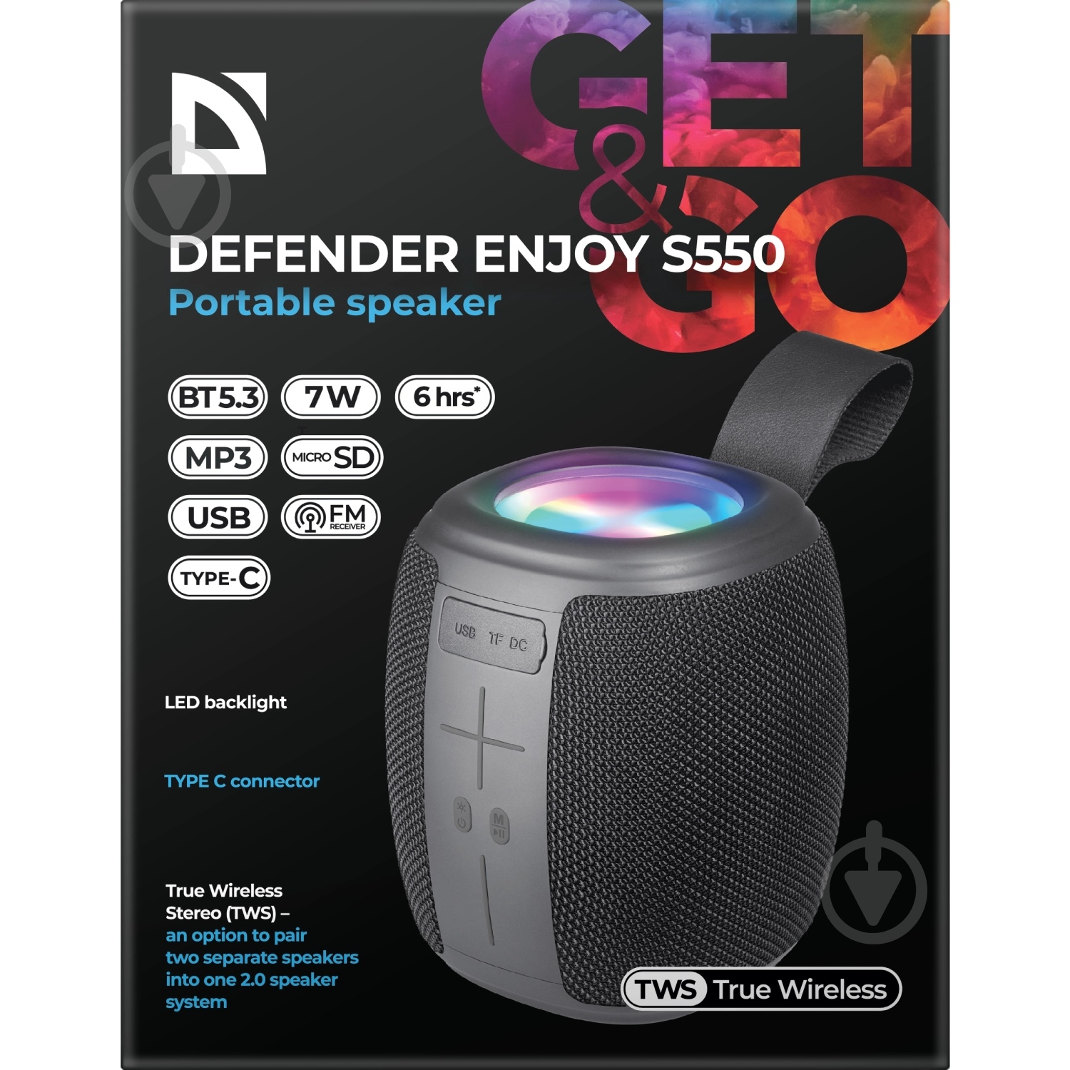 Портативная колонка Defender S550 black (65553) - фото 6