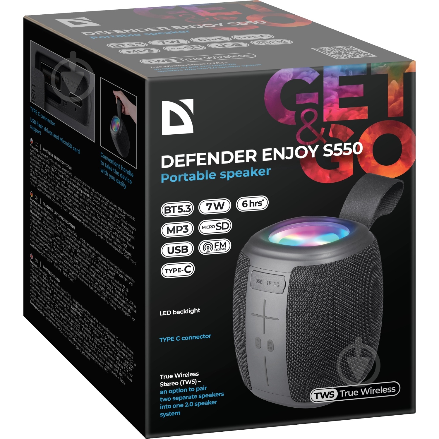 Портативная колонка Defender S550 black (65553) - фото 7