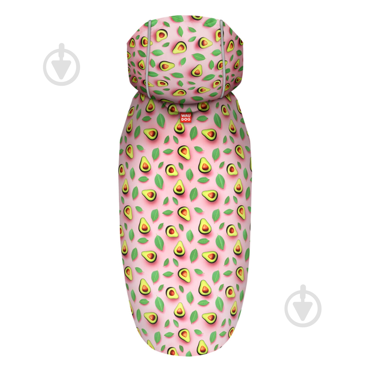 Дождевик Waudog рисунок "Авокадо на розовом" М А 40-43 см B 52-62 см С 33-42 см - фото 3