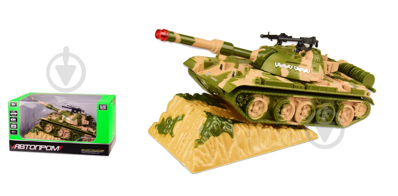 Автомодель Автопром Танк в ассортименте 2202 - фото 1 Автомодель Автопром Танк в ассортименте 2202 - фото 1