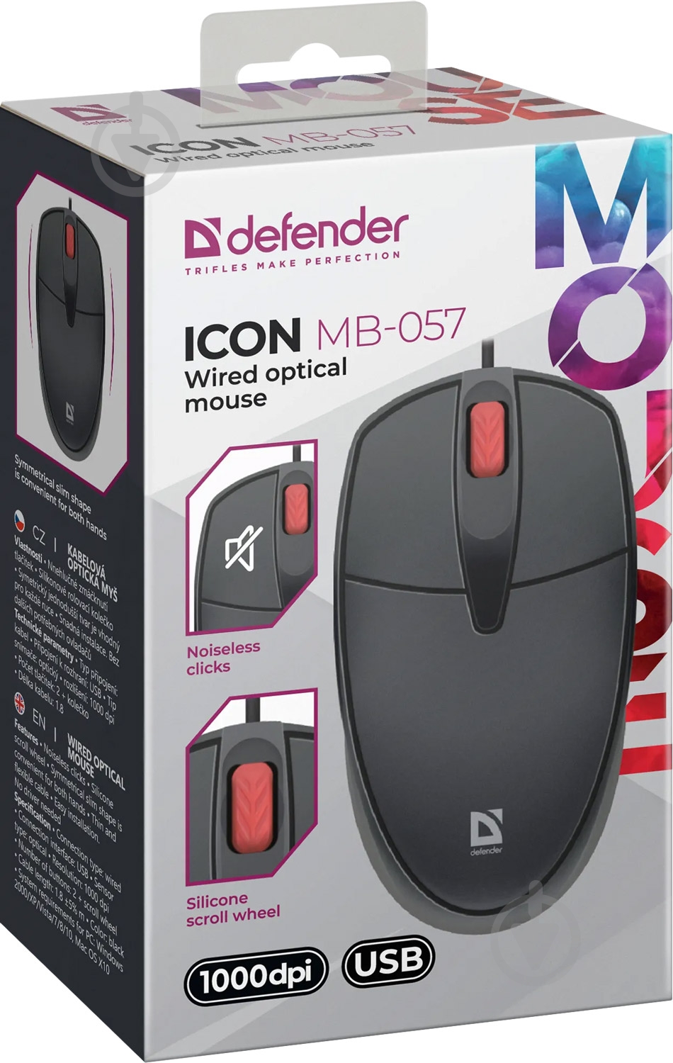 Мышь Defender Icon MB-057 black (52057) - фото 5