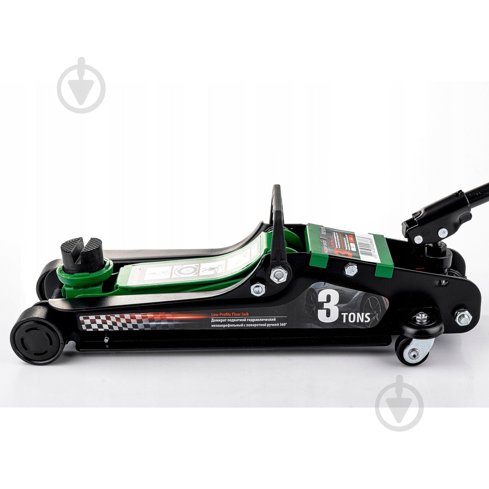 Домкрат гидравлический подкатной ROCKFORCE (85-385 мм) с поворотной ручкой 360° 3 т - фото 3 Домкрат гидравлический подкатной ROCKFORCE (85-385 мм) с поворотной ручкой 360° 3 т - фото 3