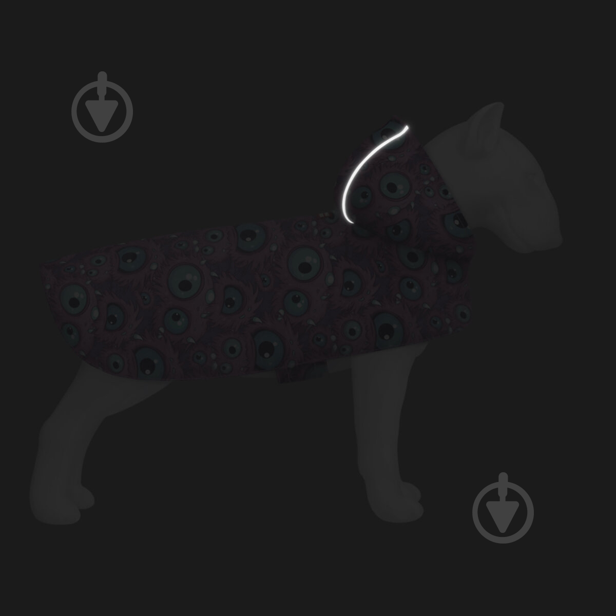 Дождевик Waudog рисунок "Глаз монстра" XL А 55-61 см B 68-80 см С 42-52 см - фото 5