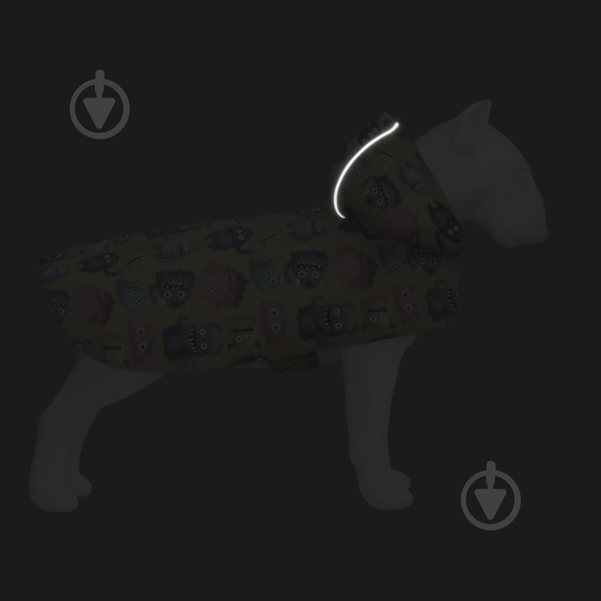 Дождевик Waudog рисунок "Мохнатые монстры" XL А 55-61 см B 68-80 см С 42-52 см - фото 5 Дождевик Waudog рисунок "Мохнатые монстры" XL А 55-61 см B 68-80 см С 42-52 см - фото 5