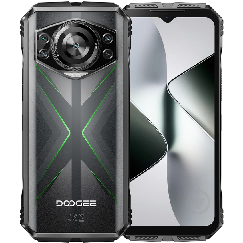 Смартфон Doogee 12/512GB black/green (S118_12_512_GN) - фото 1