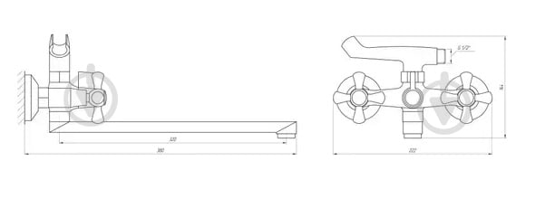 Змішувач для ванни DOMINO DBF-227-35F-CRUIZE - фото 5