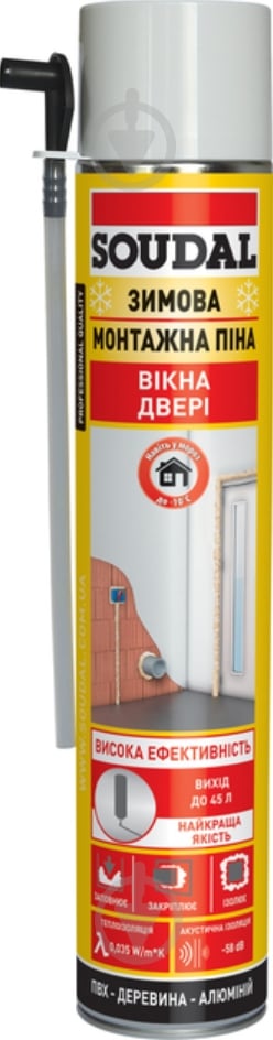 Піна монтажна SOUDAL зимова 750 мл - фото 1