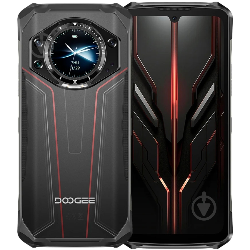 Смартфон Doogee 8/512GB black/red (S119_8_512_RD) - фото 1