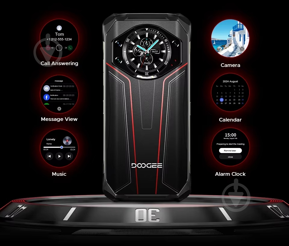 Смартфон Doogee 8/512GB black/red (S119_8_512_RD) - фото 5