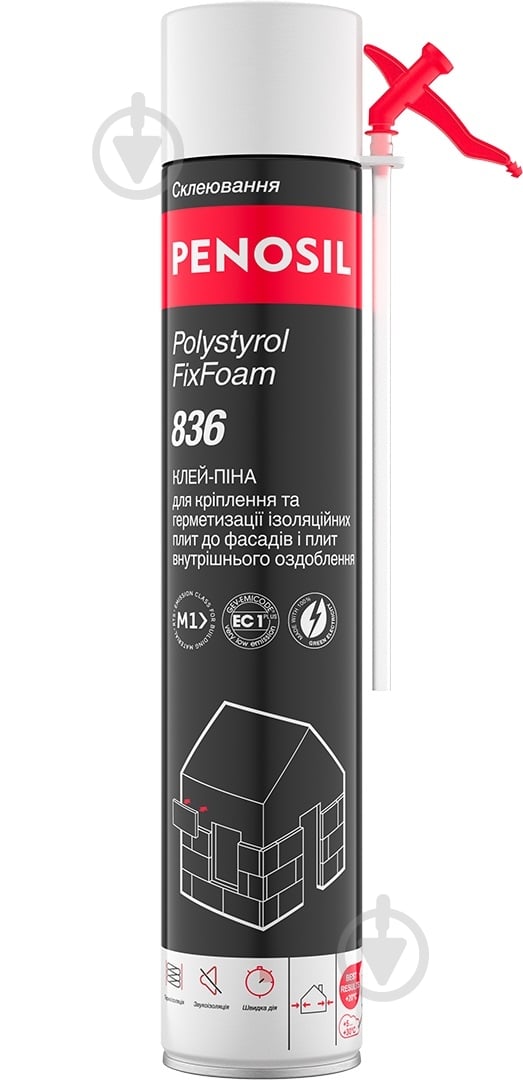 Піна-клей PENOSIL Polystyrol FixFoam 836 750 мл - фото 2