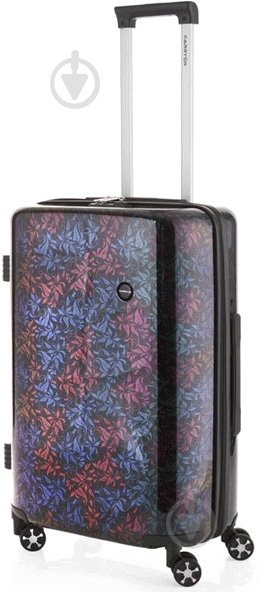 Чемодан CarryOn Oval Class (M) 63 л черный с рисунком 502288-M - фото 1