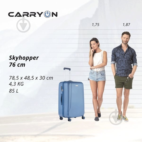 Чемодан CarryOn Skyhopper (L) 85 л синий 502139-L - фото 9 Чемодан CarryOn Skyhopper (L) 85 л синий 502139-L - фото 9