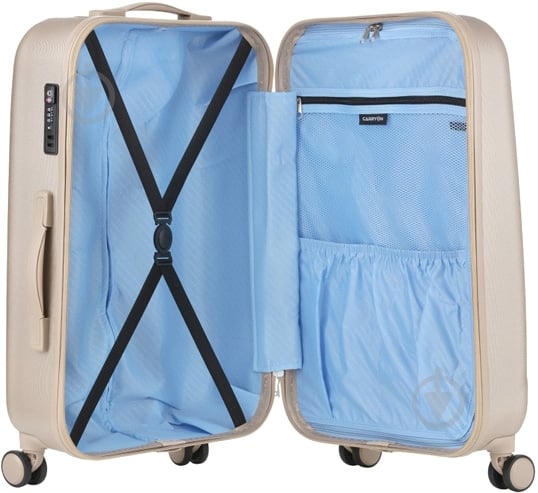 Чемодан CarryOn Skyhopper (M) 57 л бежевый 502143-M - фото 3