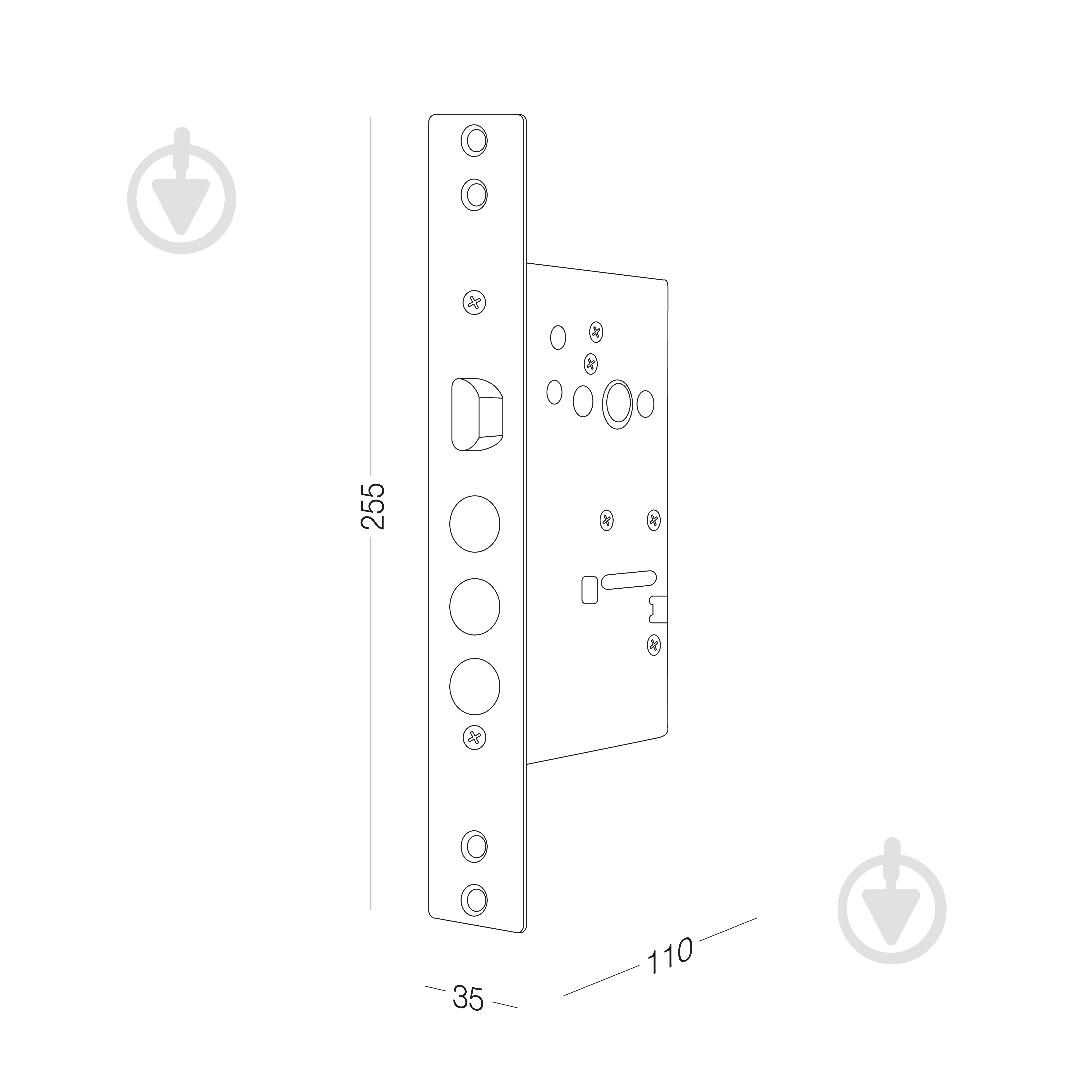 Дверной замок входной Horst HR-05С никель - фото 2 Дверной замок входной Horst HR-05С никель - фото 2