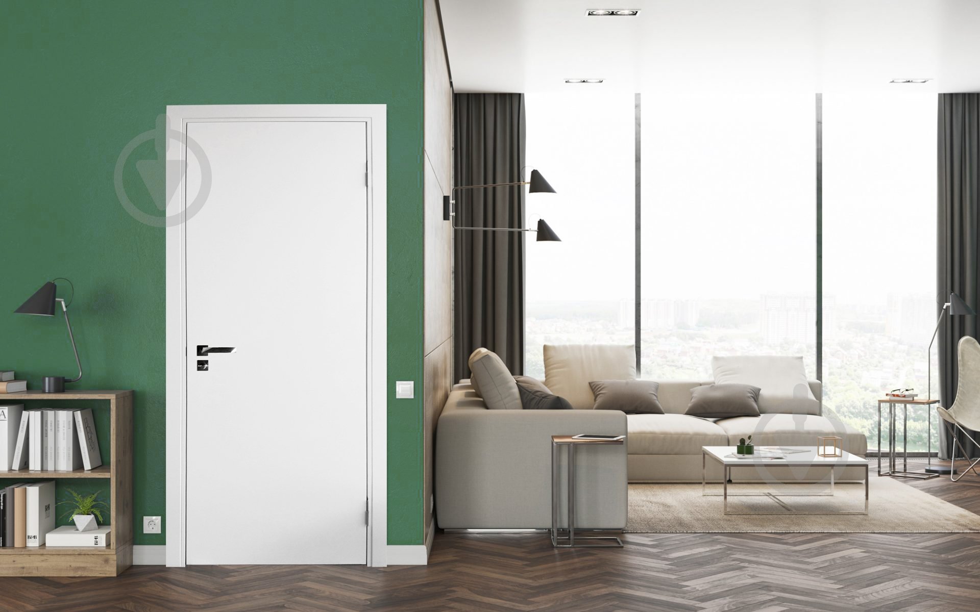 Дверне полотно Dverona Fresato 704 ПГ 800 мм білий - фото 4