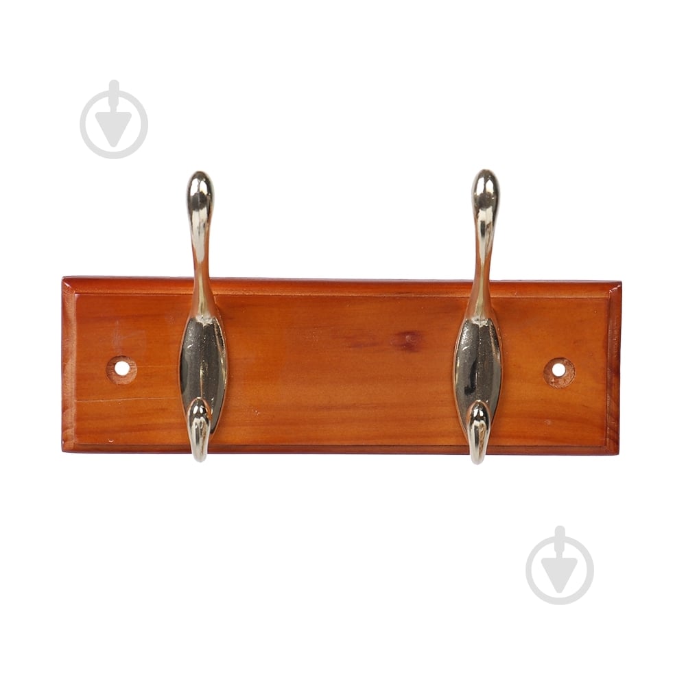 Вешалка с крючками Larvij LH2LAP01PB темная сосна/золото - фото 1