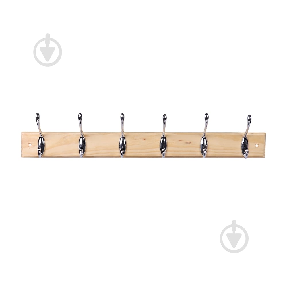 Вішалка з гачками Larvij LH6LPN01CH сосна/хром - фото 1