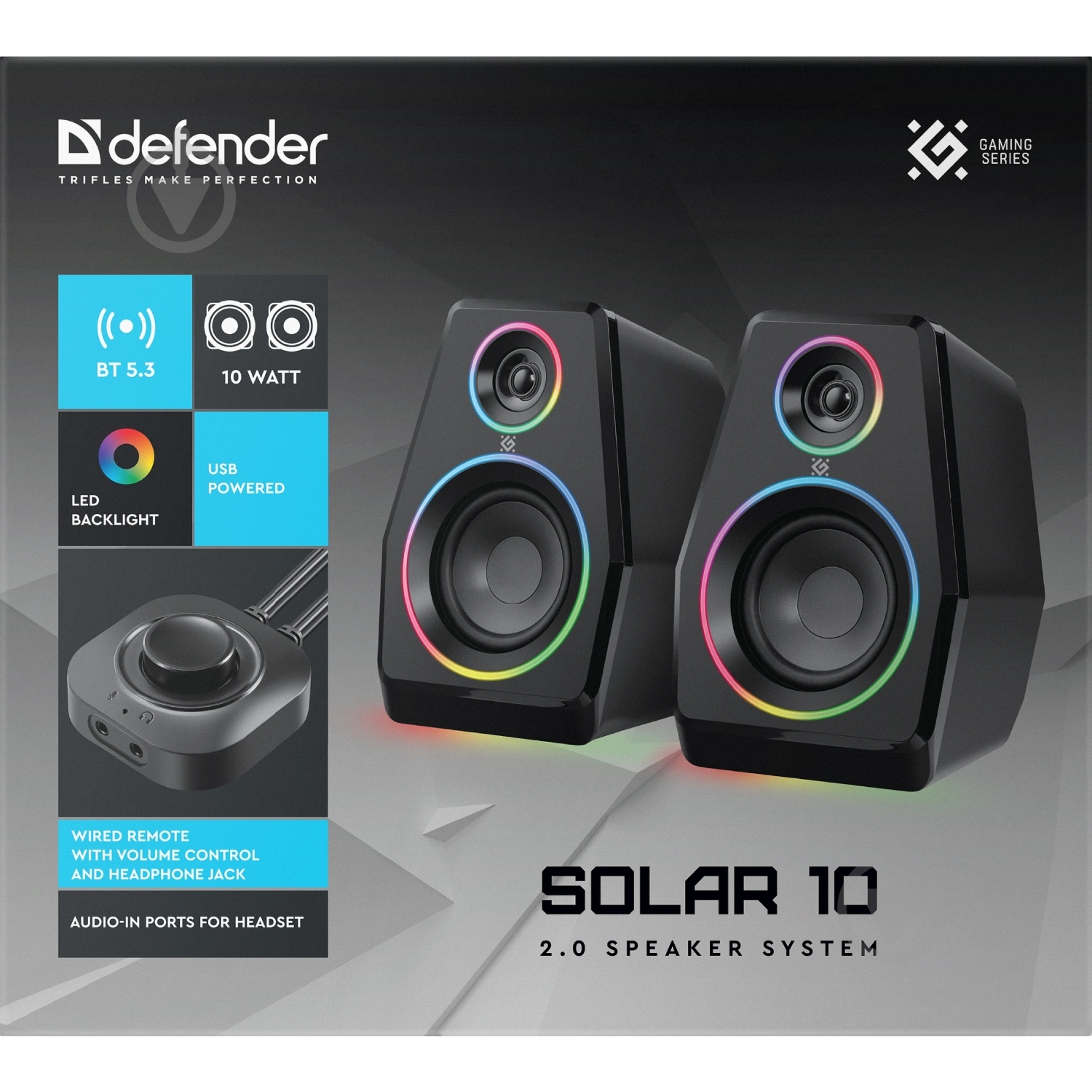 Колонки Defender Solar 10 2.0 black (65940) - фото 7