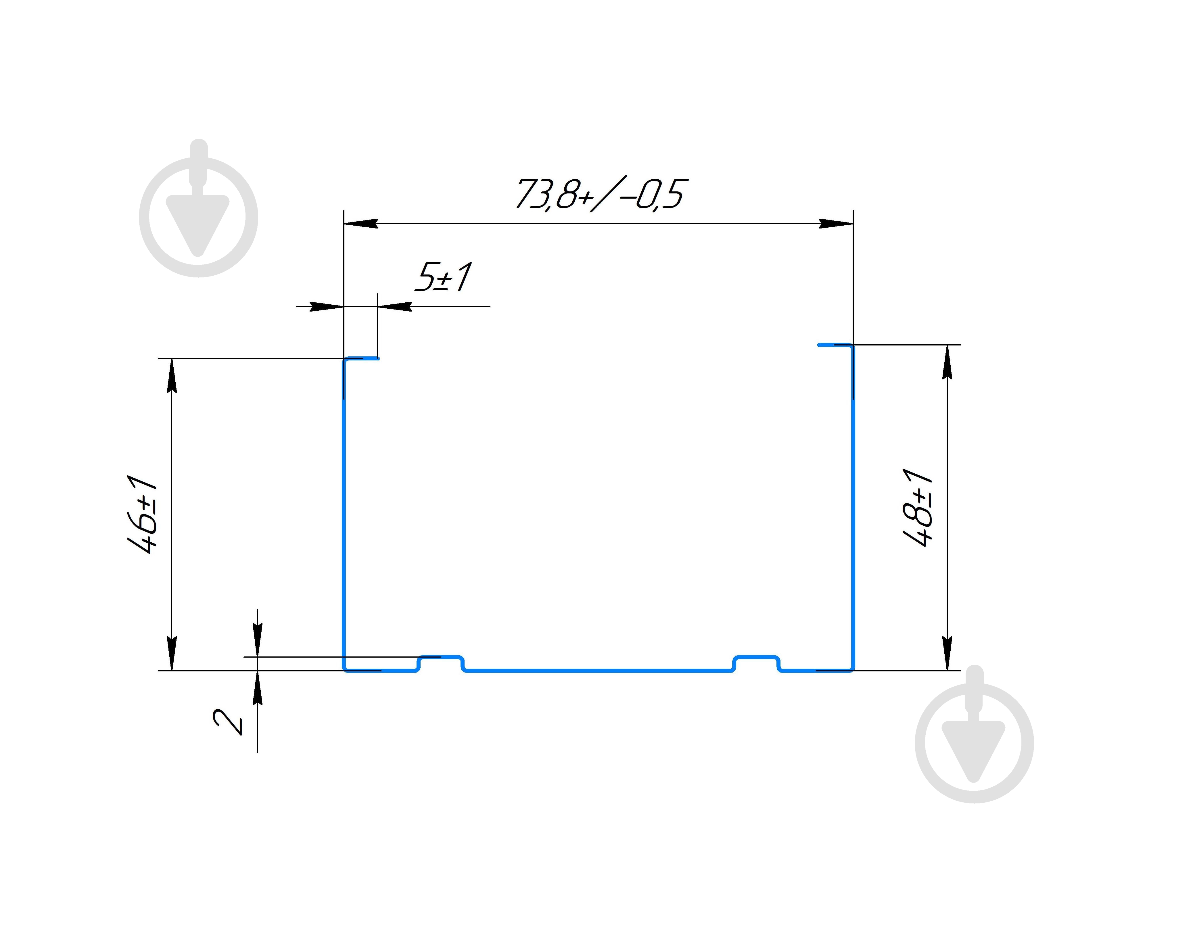 Профіль BauGut ARMOSTEEL CW 75/4 м 0,5 мм - фото 2