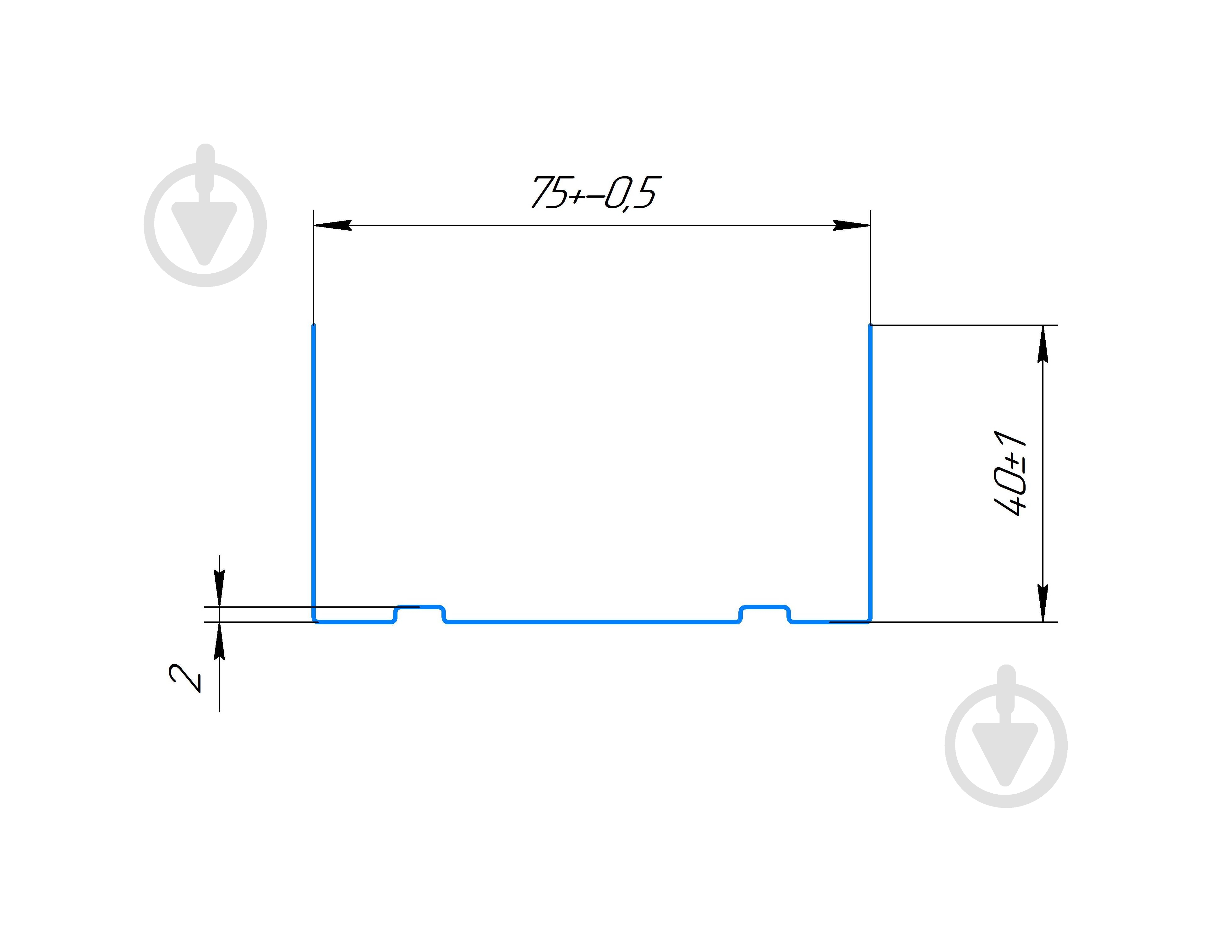 Профиль BauGut ARMOSTEEL UW 75/4 м 0,5 мм - фото 2