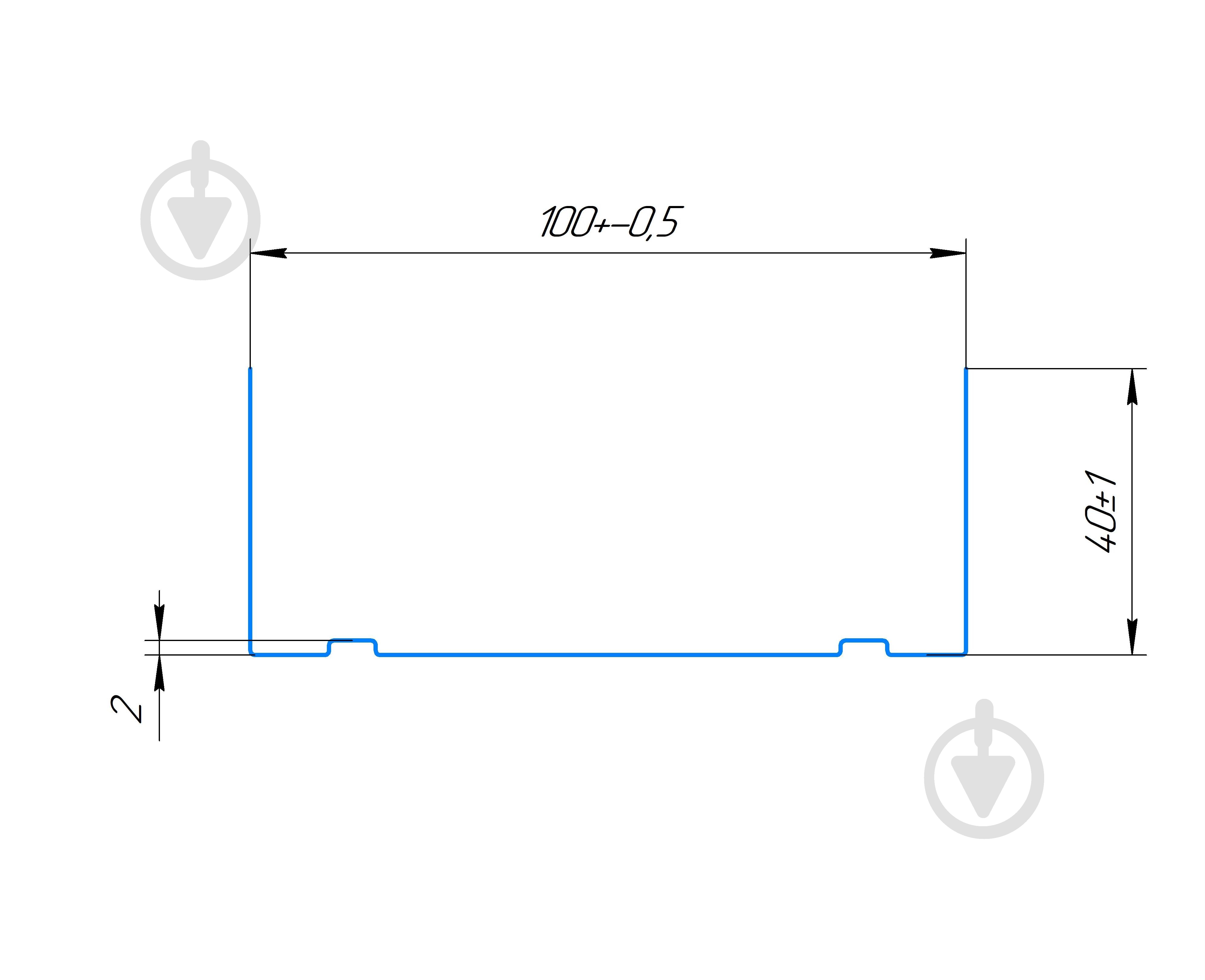 Профиль BauGut ARMOSTEEL UW 100/4 м 0,5 мм - фото 2