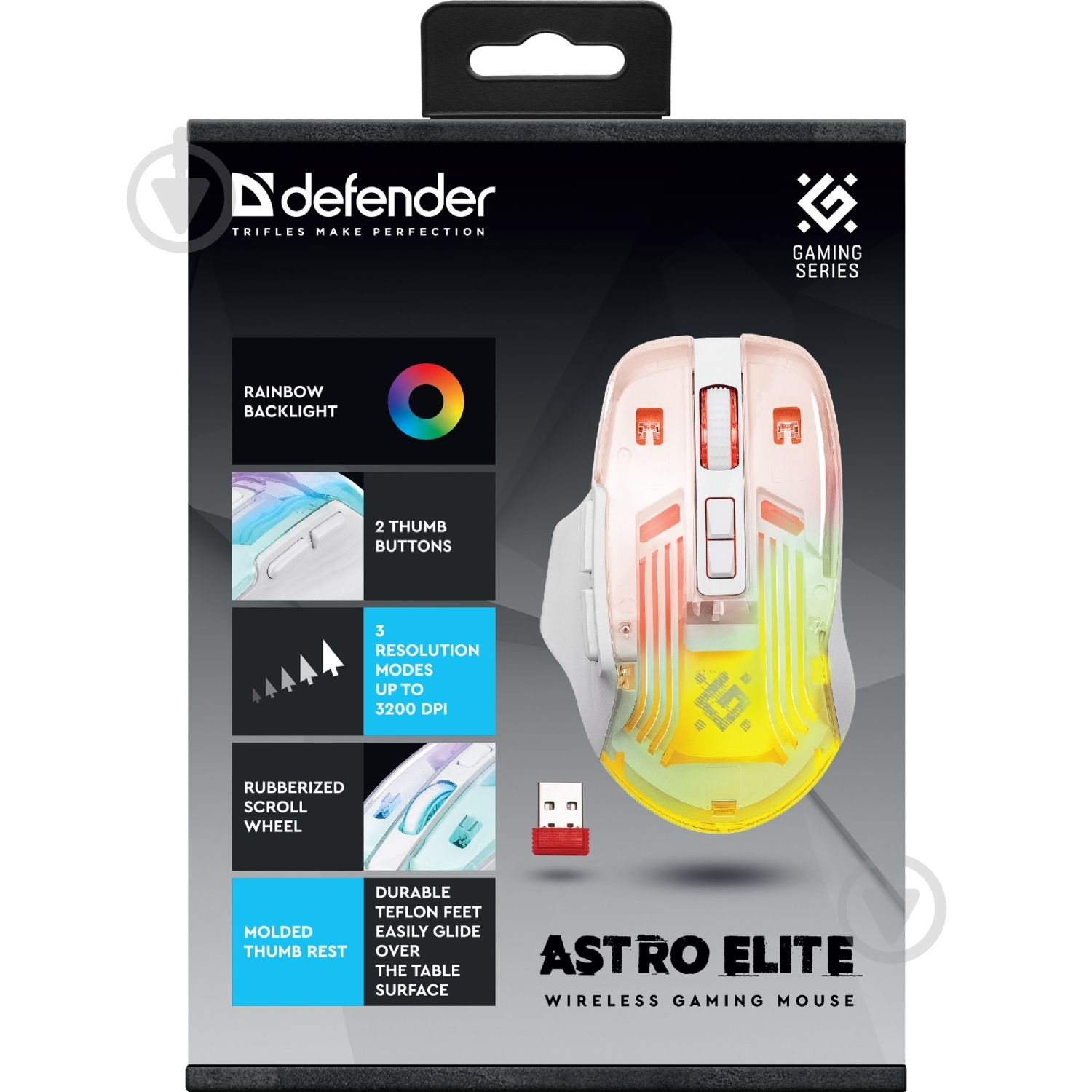 Мышь Defender Astro Elite GM-056 white (52056) - фото 5