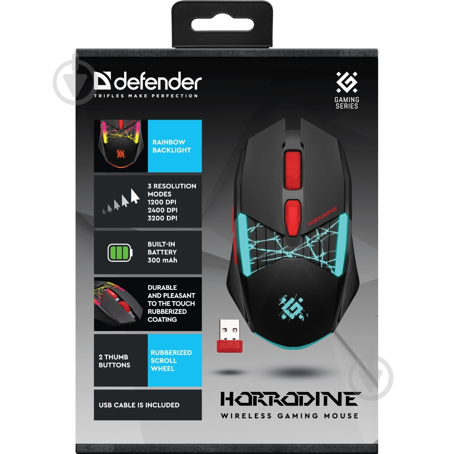 Мышь Defender Horrodine GM-237 black (52237) - фото 5