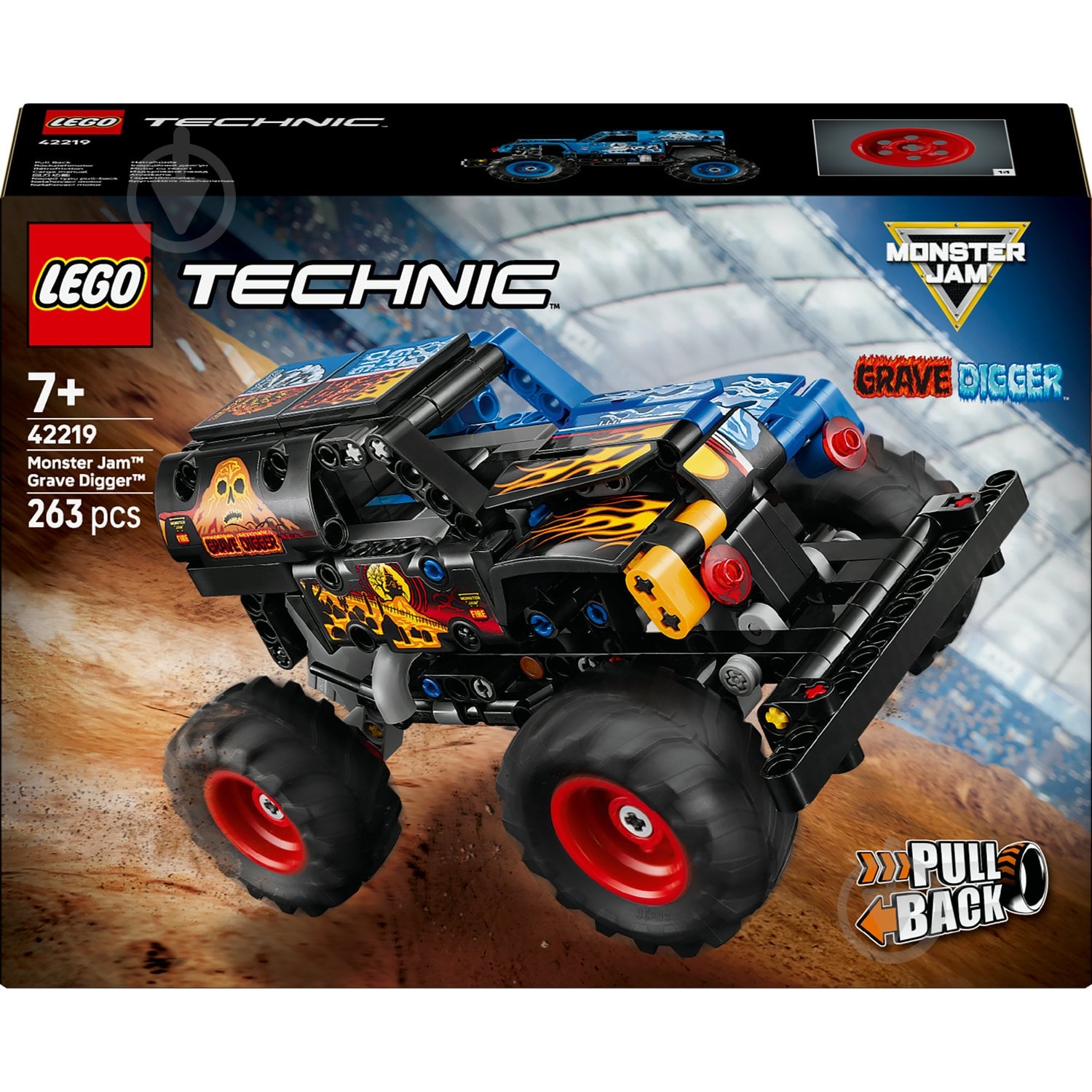Конструктор LEGO Technic Monster Jam™ Grave Digger™ Вогонь і лід 42219 - фото 1